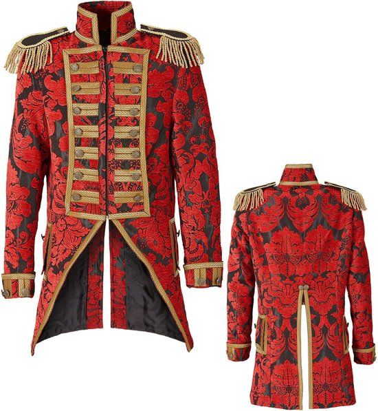 Widmann Royale Frackjas Rood Vrouw Medium Halloween Verkleedkleding