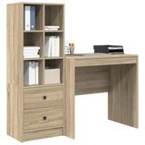 vidaXL Bureau Sonoma Eik 125,5 x 50 x 127 cm 2 stuks
