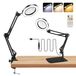 Lampe loupe LED, grossissement 15x/10x, lampe de bureau à pince, 3 modes de couleur