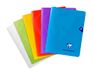Clairefontaine 303751C Pak met 10 Geniete Schriften Mimesys - 17x22 cm - 48 Pagina's Grote Ruitjes - Wit Papier 90 g - Polypro Omslag Transparant - Willekeurige Kleuren