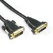 Lyndahl LKDVFM30005 DVI-kabel DVI Aansluitkabel DVI-I 24+5-polige stekker, DVI-I 24+5-polige bus 0.5 m Zwart Voor inbouw, Met schroefdraad