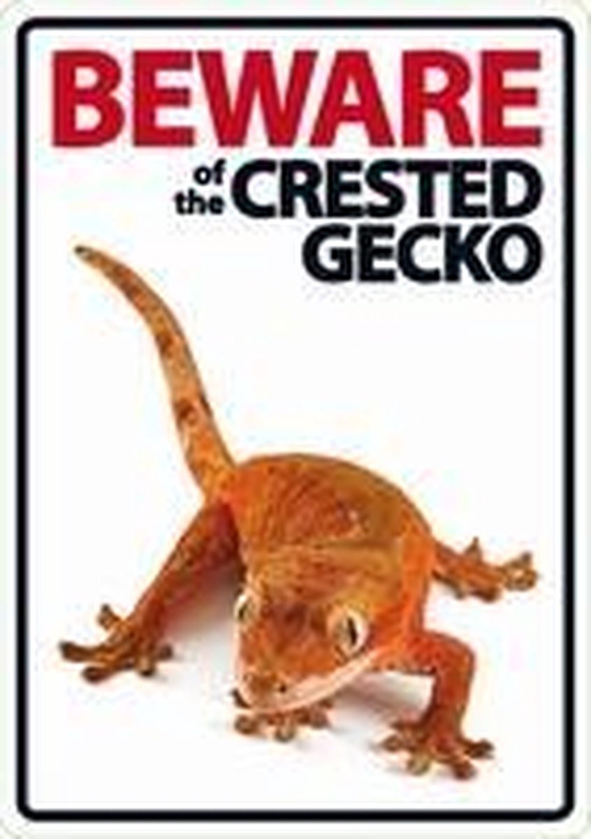 Over Dieren Waakbord - Beware of the Crested Gecko