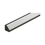 Eindkap naar hoekprofiel YT04, L: 1,5 mm, aluminium, zwart