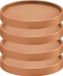 Prosperplast 4x stuks soucoupe/rouleur multifonctionnel rond terre cuite plastique 45 cm
