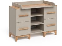 Vitalispa Malia Verschoontafel – 133 x 98 cm XL met 4 laden Kasjmier/Artisan