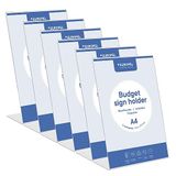 Europel Budget tafelstandaards, 6 stuks, L-standaard, DIN A4 hoog