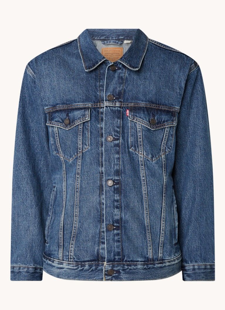 Levi's Trucker denim jacket with chest pockets and dark wash