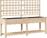 vidaXL Plantenbak Beige 203,5 x 54 x 152,5 cm Massief Vurenhout