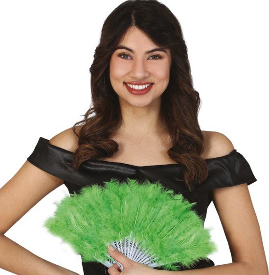 Fiestas Guirca - Veren waaier groen - Groen - Unisex - Papier