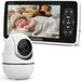 Lovinoo Babyfoon met Camera - Baby Monitor - Op Afstand Bestuurbaar - Babyphone - Temperatuursensor - Uitbreidbaar Tot 4 Camera's - Terugspreekfunctie - Zonder Wifi en App - 5.0 Inch HD Scherm