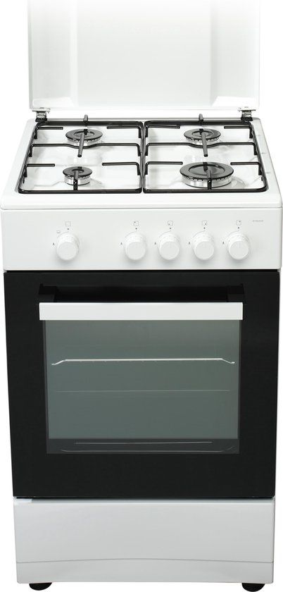 Everglades EVCK039 Gas Cooker - 50CM - White - 54L Oven - 4 Burners - 2 Year Warranty