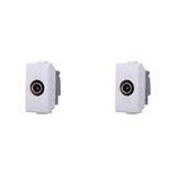 Socket Bticino Matix Socket TV en satelliet stekker compatibel Kleur Wit