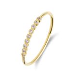 Lucardi Dames 14 karaat geelgouden ring met zirkonia