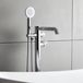 Hudson Reed Mitigeur bain douche îlot - Thermostatique - Chromé - Design moderne - Commande unique - Lune