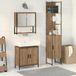 Maison Exclusive - Armoire de salle de bain avec étagères, 3 pièces, marron, bois composite
