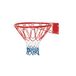 Sport1 Basketbalring, regulatiemand, net en bevestigingsset, 46 cm metalen basketbalkorf met 12 haken. Basketbalmand voor binnen en buiten