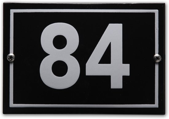EmailleDesignÂ® Huisnummer model Phil nr. 84