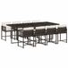 vidaXL 9-delige Tuinset met kussens, polyrattan, bruin