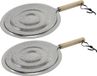 Svenska Living Répartiteur de flamme - 2x - Plaque mijoteuse - Inox - Diamètre 22 cm