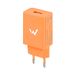 Wonder full-power Oranje 5 mm 1 USB-A-poort EU-stekker Smartphone en Tablet Oplader