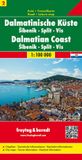 DALMATIE Freytag + Berndt FB Dalmatische kust, blad 2 • Šibenik • Split • Vis