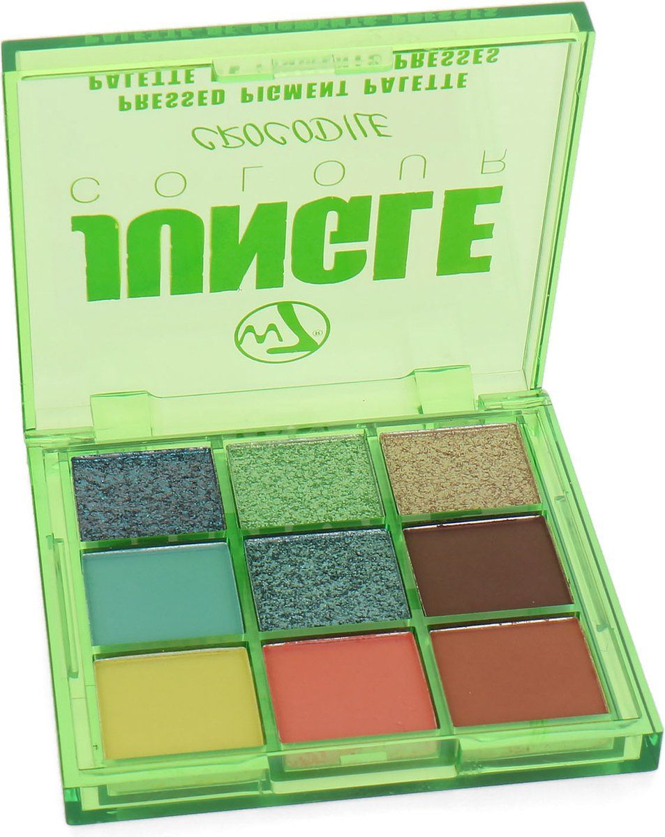 W7 Jungle Colour Pressed Pigment Oogschaduw Palette - Crocodile - 5056369122292