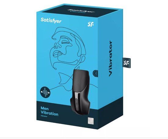 Satisfyer Men Heat Vibration Masturbator - Black - Silicone