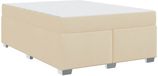 vidaXL Bedframe met Matras - Crème - 160 x 200 cm - Stof