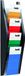 helit H6270395 - Wandboogdisplay „the arc“ 1/3 DIN A4 zwart | 4 vakken in staand formaat voor flyers en informatiemateriaal