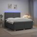 vidaXL Boxspringbed met matras, donkergrijs, 140 x 200 cm
