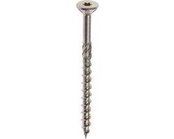 Woodies Ultimate spaanplaatschroef 6x70mm platkop geel verzinkt deeldraad T30 (200 stuks)
