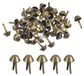 50 pieds en métal, clous, 10 mm, bronze, pour le travail du cuir (DIY)