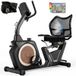 JOROTO Fitnessbike JOROTO Liege-Fahrradtrainer, magnetisch bis 400lbs, App, LCD