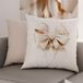 PETTI Artigiani Italiani - 1 paar kussenslopen 60 x 60 cm van microvezel, decoratief kussen voor slaapkamer, bank, woonkamer, set van 2 kussenslopen, beige strik, 100% Made in Italy