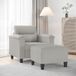 Maison Exclusive - Fauteuil avec repose-pieds, gris clair, 60 cm, tissu microfibre
