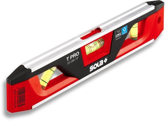 Sola T PRO Torpedo Magneetwaterpas 23cm Rood