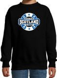 Bellatio Decorations Have fear Scotland is here sweater met sterren embleem in de kleuren van de Schotse vlag - zwart - kids - Schotland supporter / Schots elftal fan trui / EK / WK / kleding 170/176