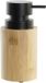 Item International Zeeppompje/Dispenser - bamboe/rvs - hout/zwart - 16 cm
