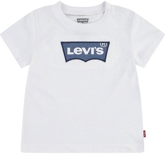 Levi's® Kids Lvn My First Batwing T-shirt Korte Mouwen Wit 18 Maanden Jongens, Meisjes