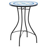 Syfax Bistrotafel Ø 50x70 cm keramiek blauw