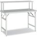Table de travail de cuisine avec étagère 120x60x115 Cm Acier inoxydable