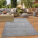 Tapis d'extérieur moderne, résistant aux intempéries, adapté pour terrasse et balcon, style bohème, de haute qualité, facile d'entretien, couleur anthracite, dimensions : 140 x 200 cm