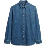 Superdry Essential Denim Overhemd Heren Lange Mouwen XXXL