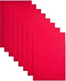 Jtnohx Stijf Vilt, 2 mm dik vilt voor knutselwerkjes, 8 stuks 20x30 cm knutselvilt, vilten vierkantjes voor doe-het-zelfprojecten (rood)