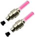DrPhone FireFly V2 Futuristic - 2x Ventieldop met LED ROOD - Lichtsensor - Fiets Ventiel Licht