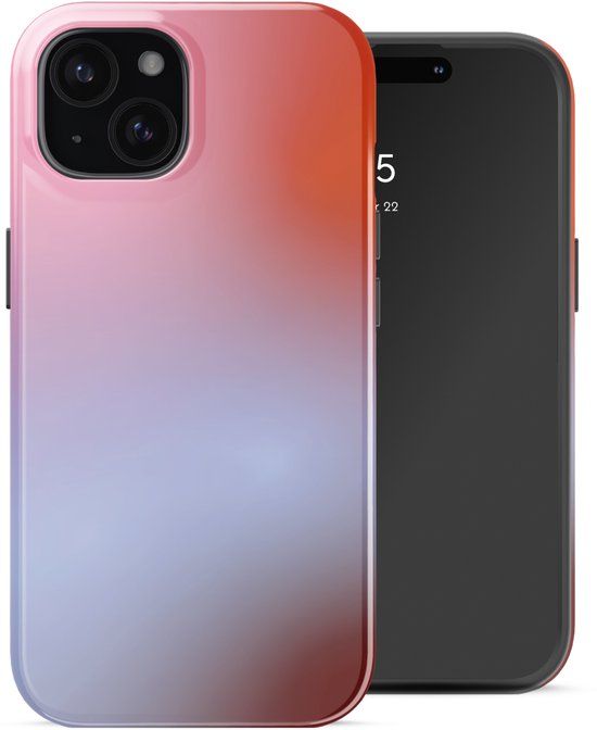 Selencia Hoesje - Geschikt voor Apple iPhone 15 - Backcover geschikt voor MagSafe - Gradient Soft Blush