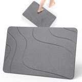 Euqvunn Stenen Badmat 60 x 39 cm – Snel Droog, Antislip, Absorberend, Gemaakt van Diatomeeënaarde, Vochtbestendig, Voor Keuken, Bad, en Douche-uitgang – Grijs