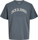 JACK & JONES JUNIOR - JJEDENVER LOGO TEE SS O-NECK SN JNR Jongens T-shirt - Maat 152 - Katoen - Korte mouw - Blauw