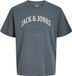 JACK & JONES JUNIOR - JJEDENVER LOGO TEE SS O-NECK SN JNR Jongens T-shirt - Maat 152 - Katoen - Korte mouw - Blauw