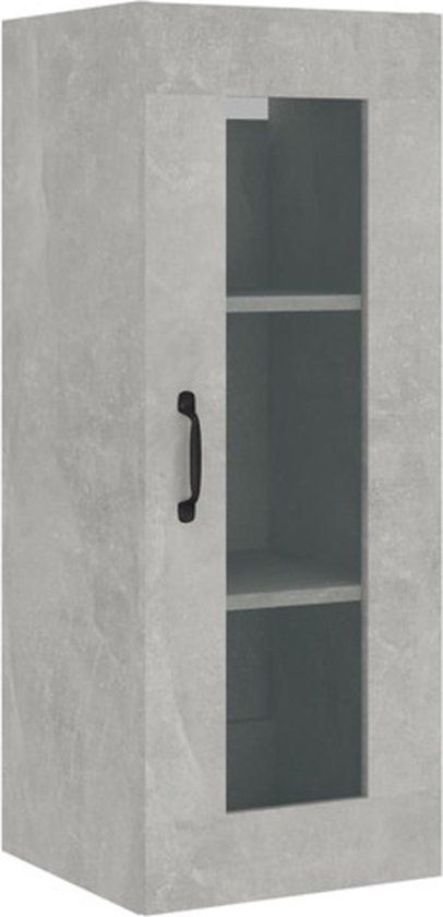 VidaXL Wandkast 34,5x34x90 cm betongrijs